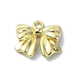 Золотой Стойки подвески обшивки сплава, бантом, золотые, 16x17x3 мм, отверстие : 2 мм