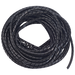 Черный 1 защитная пленка для обмотки кабеля, намоточная труба спиральная кабельная муфта, чёрные, 6 мм, около 14.22 ярдов (13 м) / пачка