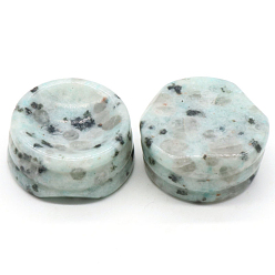 Джаспер Кунжут Держатель подставки для дисплея из натуральной кунжутной яшмы для хрусталя, подставка для хрустальных сфер, 2.7x1.2~1.4 см