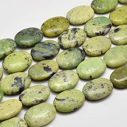Змеевик Бусины овальные серпантинные нити натуральные, 25x18x6.5 мм, отверстие : 1 мм, около 16 шт / нитка, 15.7 дюйм
