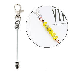 Черный Подвесные украшения из сплава с бусинами, чёрные, 12.2 см