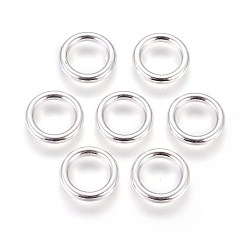 Silver CCB Plastic Linking Rings, Ring, Silver Color Plated, 15x2~2.5mm, Hole: 10mm