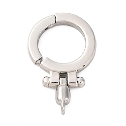 Нержавеющая Сталь Цвет 304 заклепки из нержавеющей стали, кольцо, цвет нержавеющей стали, 19.5x12x2 мм, отверстие : 1.2 мм, внутренний диаметр: 8 мм