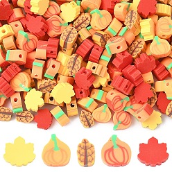 Mixed Shapes 286 бусины из полимерной глины ручной работы., разнообразные, 8.5~10x7~10x5 мм, отверстие : 1.6 мм