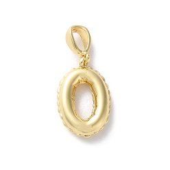 Настоящее золото 18K Латунные подвески, числовые прелести, стойки покрытие, долговечный, без свинца и без кадмия, реальный 18 k позолоченный, 14x8x3 мм, отверстие : 4x2.5 мм