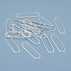 Посеребрённый Латунные соединительные колечки, долговечный, овальные, 925 серебро покрытием, 33x9x1 мм, внутренний диаметр: 31x7 мм