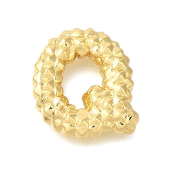 Letter Q Стойки покрытие, Латунные подвески, без кадмия и без свинца, подвески с буквой az~z, Буква Q, 21.5x21x6 мм, отверстие : 2.5x3 мм