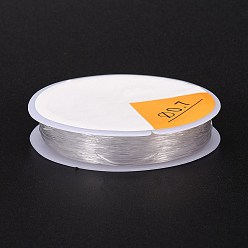 Clear Round Crystal Elastic Stretch Thread, for Bracelets Gemstone Jewelry Making Beading Craft, Clear, 0.7mm, about 8.7 yards(8m)/roll