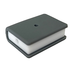 Серый Книжные пищевые силиконовые бусины, серые, 27.1x9.2 мм