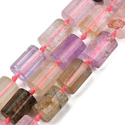 Смешанные камни Природные смешанные камень бисер пряди, граненые, колонка, 16x12 мм, отверстие : 1.5 мм, около 21 шт / нитка, 16.34'' (41.5 см)