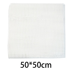 Белый Пустой ковер, крючок, сетка, холст, изготовление коврика с защелкой и крючком, ковер гобелен своими руками, белые, 500x500 мм