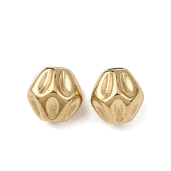 Настоящее золото 18K 304 из нержавеющей стали бусы, рондель, ионное покрытие (ip), реальный 18 k позолоченный, 6x5.5 мм, отверстие : 1.2 мм