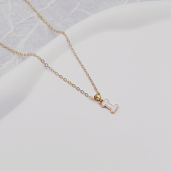 Letter I Ожерелья с подвесками из сплава и белой эмали, золотые, Буква "i", 17.72 дюйм (45 см)