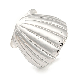 Нержавеющая Сталь Цвет Форма корпуса 304 открытые манжетные кольца из нержавеющей стали для женщин, цвет нержавеющей стали, оболочкой: 21x19 mm