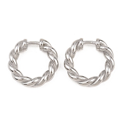 Нержавеющая Сталь Цвет 304 подвески из нержавеющей стали, подвеска в виде кольца из витой веревки, цвет нержавеющей стали, 29.5x30x6 мм, отверстие : 21.5x20 мм