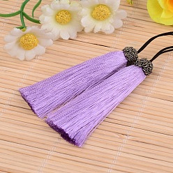 Plum Nylon Tassel Big Pendant Decorations, Plum, 60~65x10mm