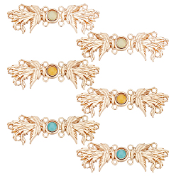 Light Gold 6 Sets 3 Colors Alloy Snap Lock Clasps, with Mixed Color Enamel, Bird, Light Gold, 22x64.5x4mm, Hole: 2.2mm, 2 sets/color
