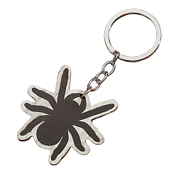 Spider Деревянные брелки с принтом на Хэллоуин, украшения для сумок и кошельков, паук, 9.5x4.5 см