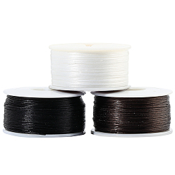 (52) Непрозрачная лаванда 3 рулоны 3 цвета нейлоновые нити со специальным покрытием для бисера, разноцветные, 0.1 мм, о 50 ярдов / крен, 1 цвет / рулон