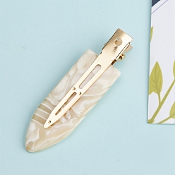 Античный Белый Заколки из кожи аллигатора из ацетата целлюлозы, аксессуары для волос для женщин и девочек, старинный белый, 67x19 мм
