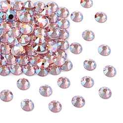 70020 200 Light Rose AB Preciosa® maxima crystal без горячей фиксации плоские камни, чешский хрусталь, срыв твердой мозговой оболочки, круглый(438 11 615 шатон-роза), 70020 200 светло-розовый ab, ss 16 (3.8~4 мм)