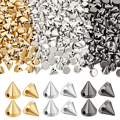 (52) Непрозрачная лаванда 450 шт. 3 цвета смоляные шипы винтовые шпильки, для поделок крутой заклепки панк, разноцветные, 7.5x7 мм, отверстие : 1.5 мм, 150 шт / цвет