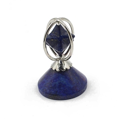 Ляпис-Лазурь Вращающиеся фигурки звезд Меркабы из натурального лазурита, для домашнего украшения рабочего стола, 28x40 мм