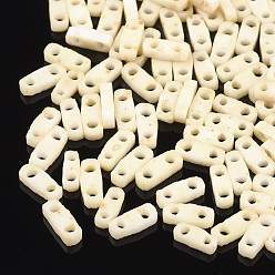 Папайя Оранжевый 2 бисер матовый стеклянный непрозрачный, прямоугольные, papayawhip, 4.5~5x2x1~1.5 мм, отверстие : 0.5~0.8 мм