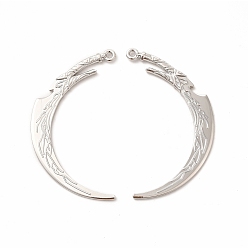 Платина Стойки обшивки сплава большие кулоны, без кадмия, без никеля и без свинца, мачете очарование, платина, 58x28x3 мм, отверстие : 2 мм