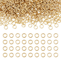 Real 14K Gold Filled 20g Messing offene Biegeringe, Armband Halskette Verbindungsring, DIY Schmuckzubehör, echtes 14 k Gold gefüllt, 21 Messgerät, 4x0.7 mm, Innendurchmesser: 2.4 mm, 600 Stück / 20 g