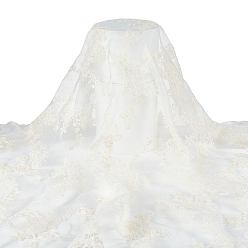 Желтая Старая Ткань  Ткань из полиэстера и органзы, с вышитым цветком 3d, для аксессуаров одежды, старое кружево, 116x130~140x0.05 см