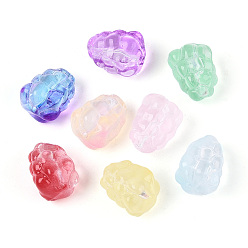 (52) Непрозрачная лаванда Прозрачные стеклянные бусины для выпечки, кукуруза, разноцветные, 16.5~17x13~14x13~14 мм, отверстие : 1~1.4 мм