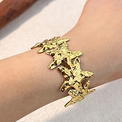 Морская звезда 304 женские браслеты-манжеты из нержавеющей стали, золотые, морская звезда, 1-1/8 дюйм (2.8 см), внутренний диаметр: 2-1/8 дюйм (5.4 см)