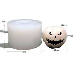 Тыква Хэллоуин силиконовые формы, формы для украшения, формы для литья гипсовой смолы, белые, тыква, 60x38 мм