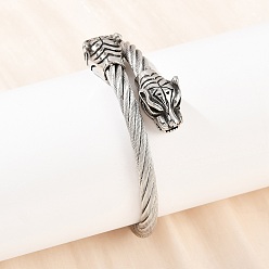 Тигр 304 браслеты из нержавеющей стали для мужчин и женщин, тигр, внутренний диаметр: 2-1/4 дюйм (5.7 см)