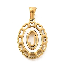 Letter J Золотые подвески 304 из нержавеющей стали, с оболочкой, полый овал с сердцем, буква J, 23x16.5x2 мм, отверстие : 5.5x3 мм
