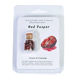 Red Jasper Natural Red Jasper Wishing Bottle Display Decorations, Reiki Energy Balancing Meditation Love Gift, Package Size: 95x95mm