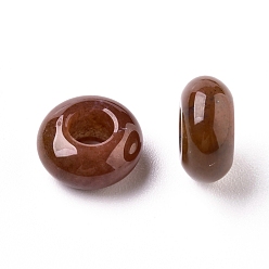 Indian Agate Natural Indian Agate European Beads, Large Hole Beads, Rondelle, 12x6mm, Hole: 5mm