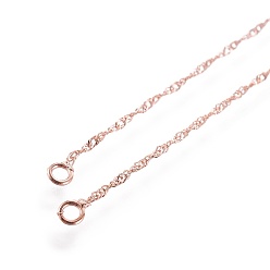 Розовое Золото Изделия из латуни, с петлей, канатные сети, нить, розовое золото , 105x1 мм, отверстия: 1.8 мм, штифты: 0.8 мм