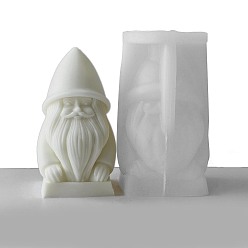Gnome Силиконовые формы для свечей своими руками, формы для литья смолы, для уф-смолы, изготовление ювелирных изделий из эпоксидной смолы, белые, гном, 78x75x129 мм