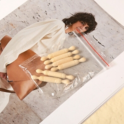 Бланшированный Миндаль Миниатюрная скалка кукольный домик кухонный инструмент, аксессуары для кукольного домика с микро-ландшафтом, притворяясь опорными украшениями, бланшированный миндаль, 47 мм