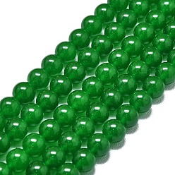 Зеленый Натуральный Malaysia нефритовые бусы пряди, окрашенная и подогревом, круглые, зелёные, 11.5~12.5 мм, отверстие : 1.2 мм, около 35 шт / нитка, 14.96 дюйм (38 см)