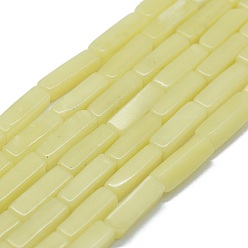 Лимонный Нефрит Натуральные нефритовые бусины, цвет лимона , кубоид, 12.5~13.5x3~5x3~4.5 мм, отверстие : 1 мм, около 30~32 шт / нитка, 15.1~15.9 дюйм (38.5~40.5 см)