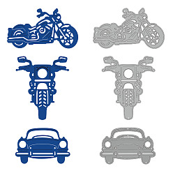 Vehicle Углеродистая сталь разрезает трафареты, для diy scrapbooking, Фотоальбом, декоративная бумага для тиснения, цвет нержавеющей стали, автомобиль, 68x45x0.8 мм, 3 шт / комплект