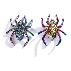 Spider Alloy Pendant Rhinestone Setting, Multi-color, Spider, 29x26mm