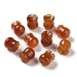Carnelian Natural Carnelian(Dyed & Heated) Beads, Lily of The Valley, 10x9.5mm, Hole: 1.2mm