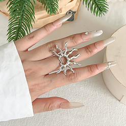 Солнце 304 палец кольца из нержавеющей стали, цвет нержавеющей стали, солнце, внутренний диаметр: регулируемый