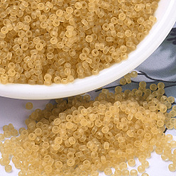 (RR132F) Matte Transparent Light Topaz Миюки круглые бусины рокайль, японский бисер, 11/0, (rr 132 f) матовый прозрачный светлый топаз, 11/0, 2x1.3 мм, отверстия : 0.8 mm, около 50000 шт / фунт