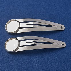 Argent Accessoires de la pince à cheveux en fer , argenterie, 54x14x5mm