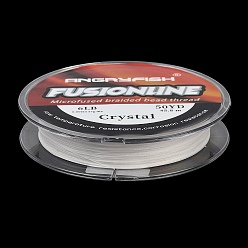 Белый 50 ярды angryfish fusionline pe microfused braided bead thread, круглые, белые, 0.15 мм, Предел прочности на растяжение: 6 фунт
